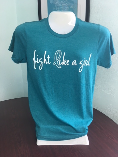 Teal 'Fight Like a Girl' Short Sleeve