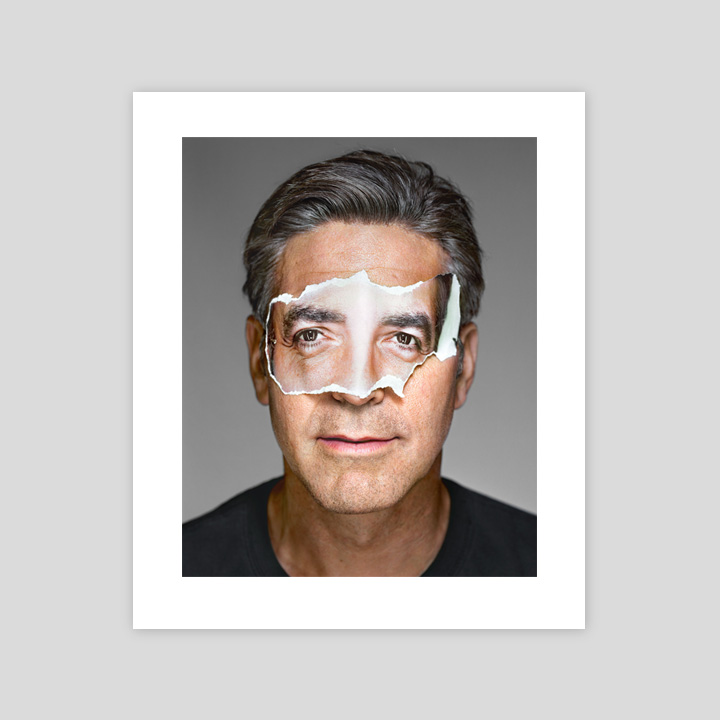 "George Clooney with Mask" Print by Martin Schoeller (Limit 10)