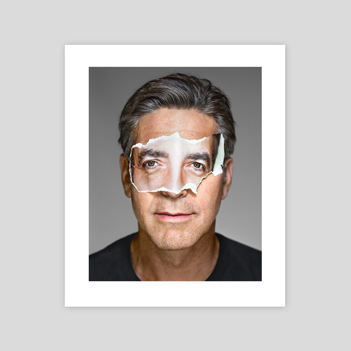 "George Clooney with Mask" Print by Martin Schoeller (Limit 10)