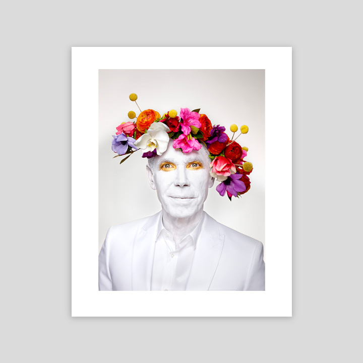 "Jeff Koons Floral Headpiece" Print by Martin Schoeller (Limit 5)