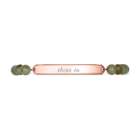  Labradorite "SHINE ON" Rose Gold Beaded Bracelet
