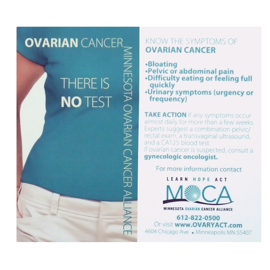 Ovarian Cancer Symptom Card PK of 10